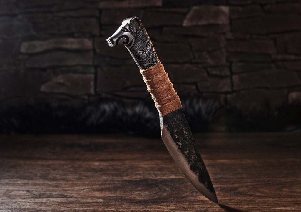 Viking Boar's Head Knife – 5.5" Blade