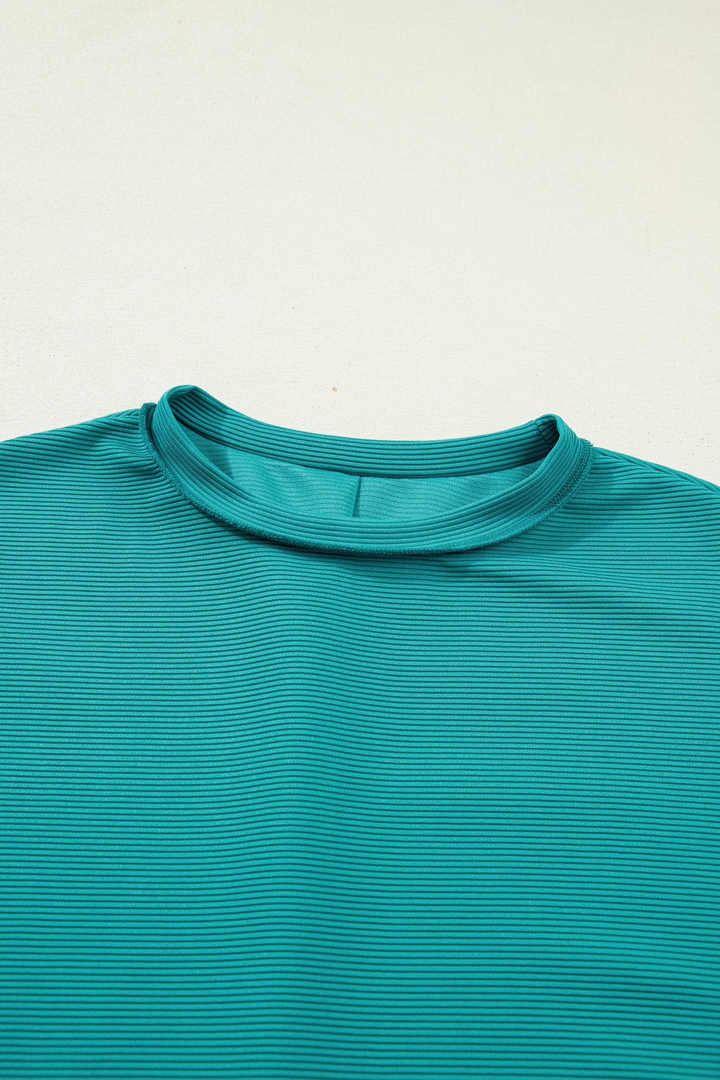 Ribbed Exposed Seam Drop Shoulder Pullover
