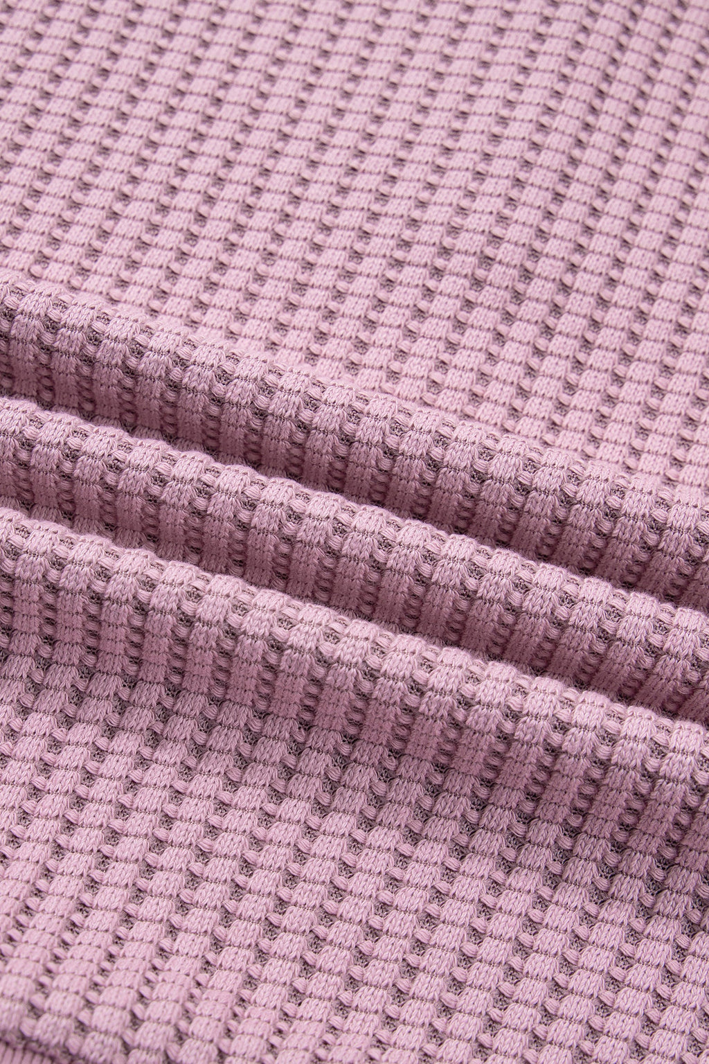 Solid Textured Knit Snap Button Collar Top