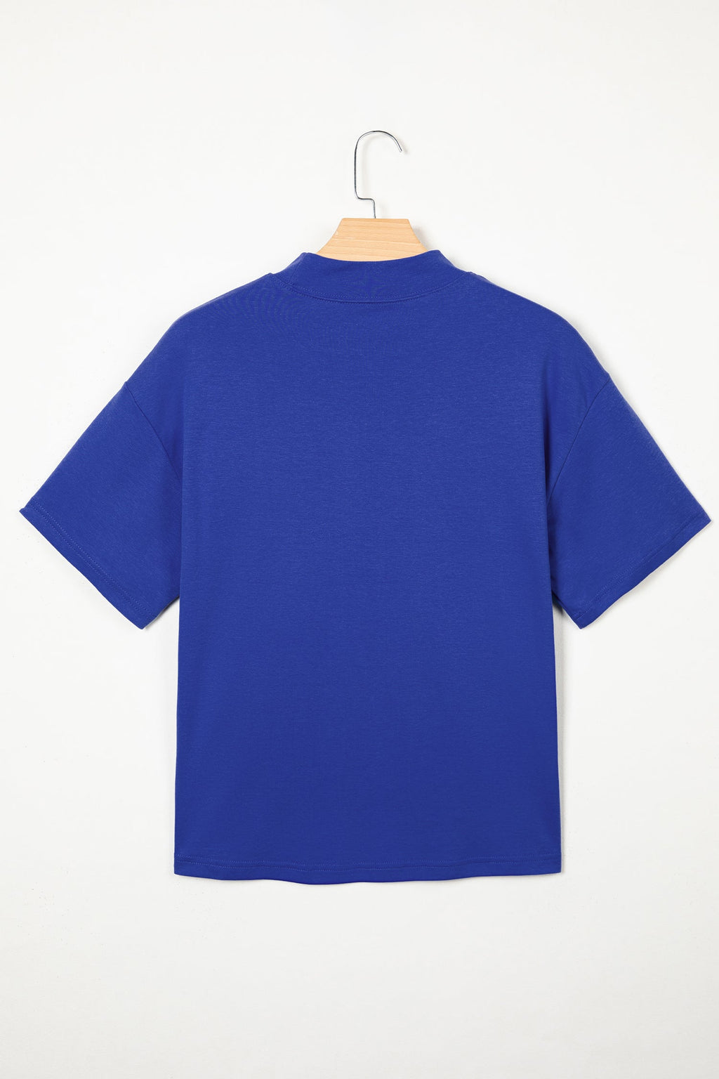 Oversized Solid Color High Neck Tee