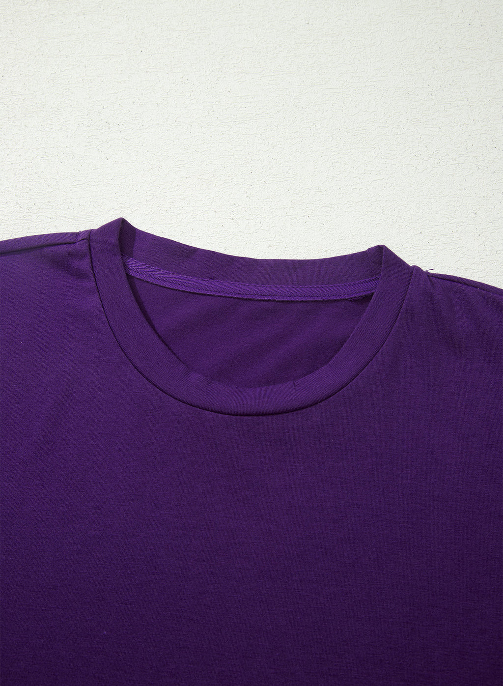 Solid Short Sleeve Crew Neck Tee
