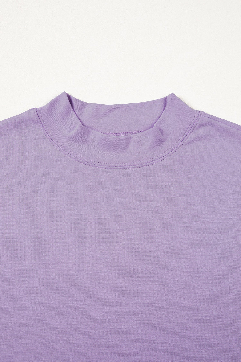 Oversized Solid Color High Neck Tee