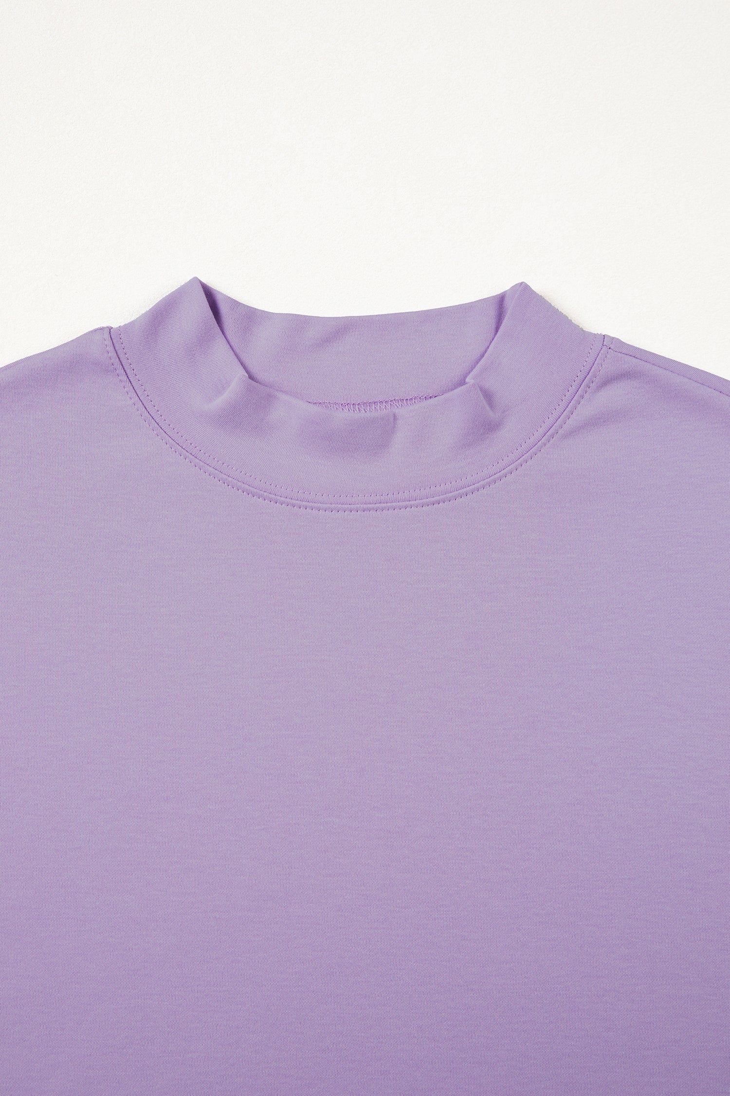Oversized Solid Color High Neck Tee