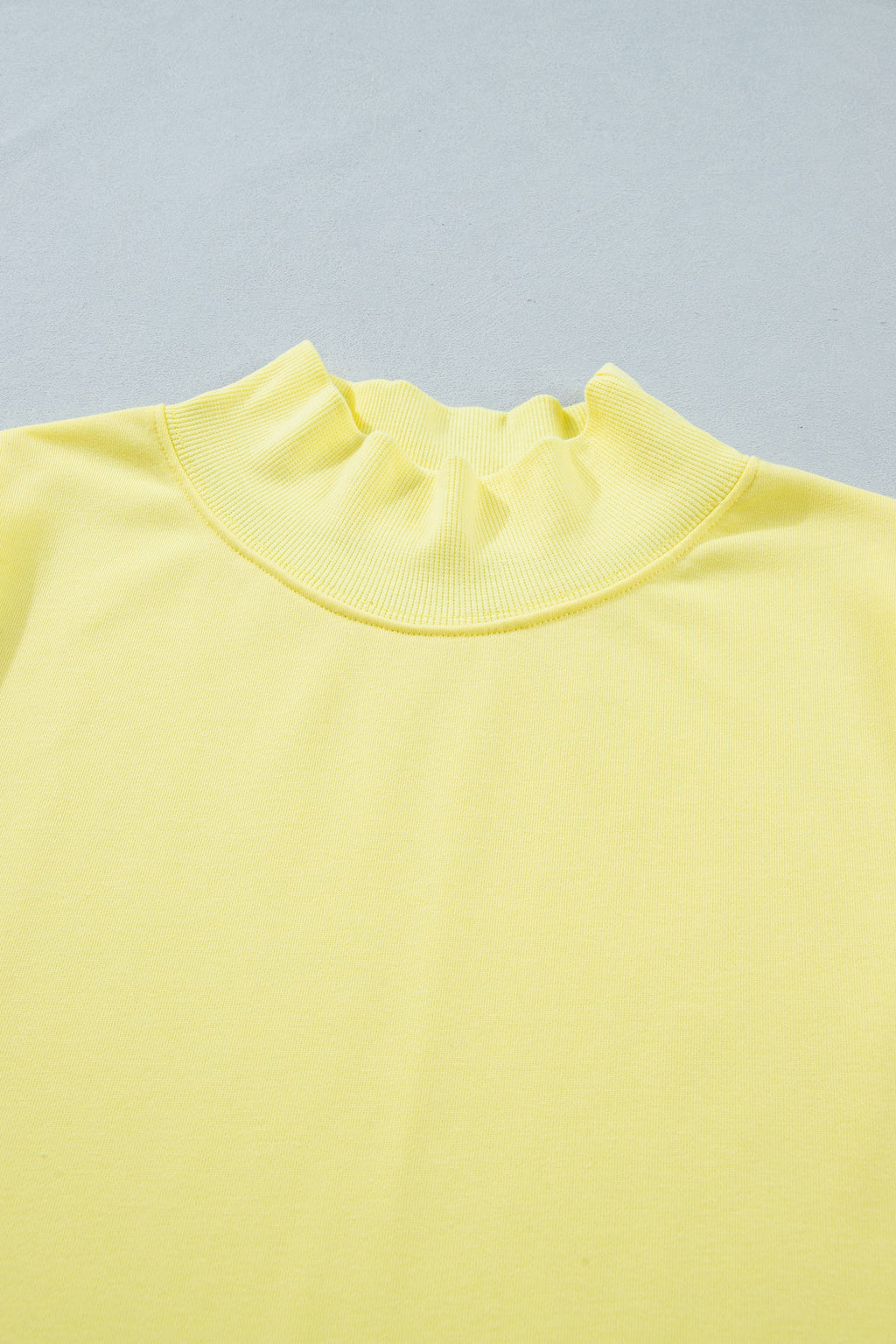 Solid Mock Neck Cap Sleeve Oversized Top