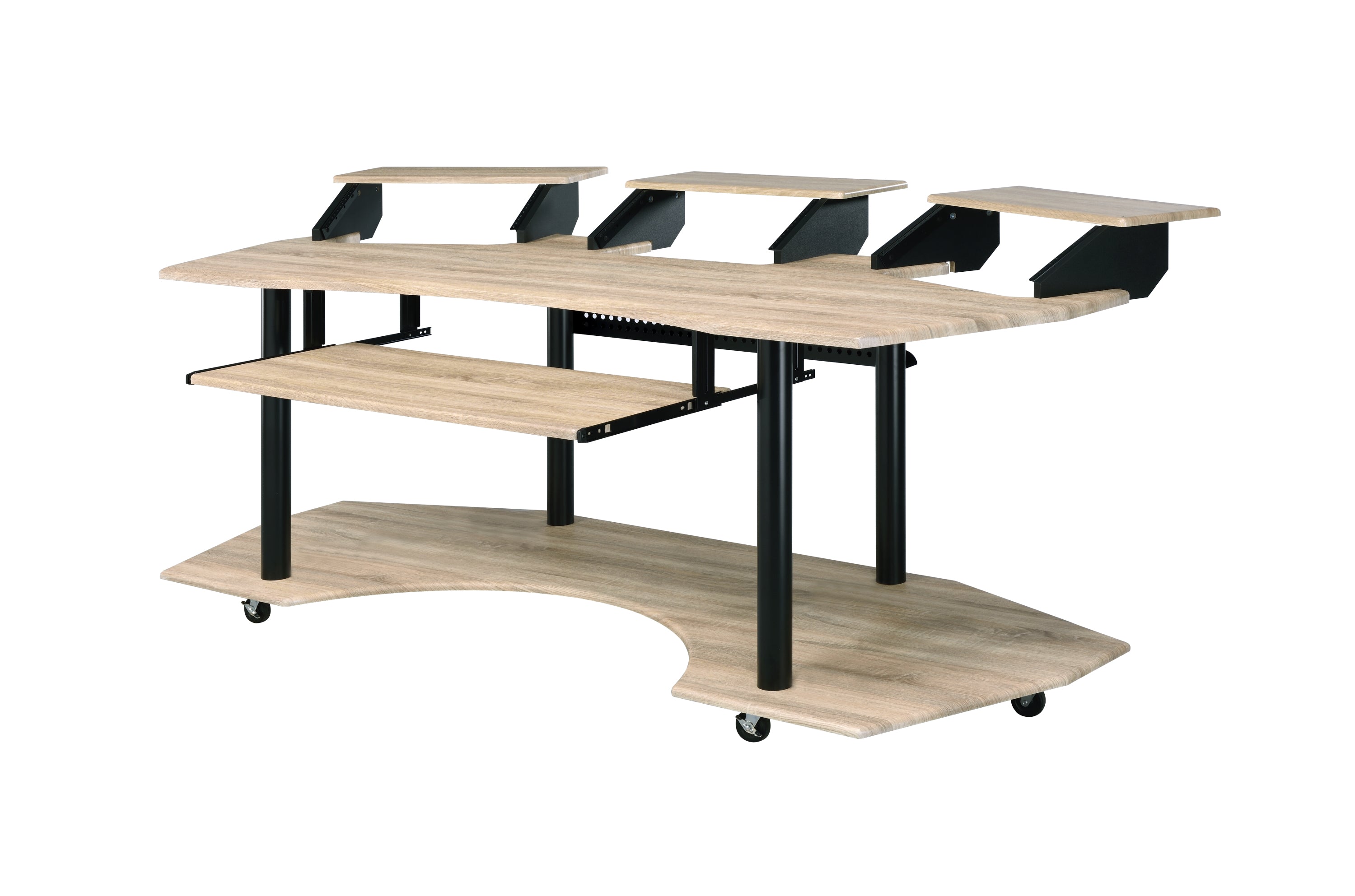 83' Eleazar Natural Oak Finish Music Recording Studio Desk