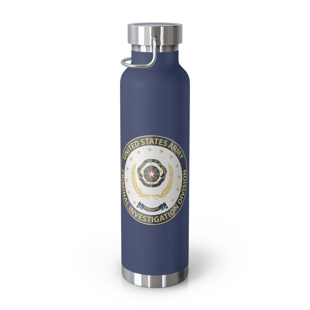 Army CID Badge and Seal - Copper Vacuum Insulated Bottle, 22oz
