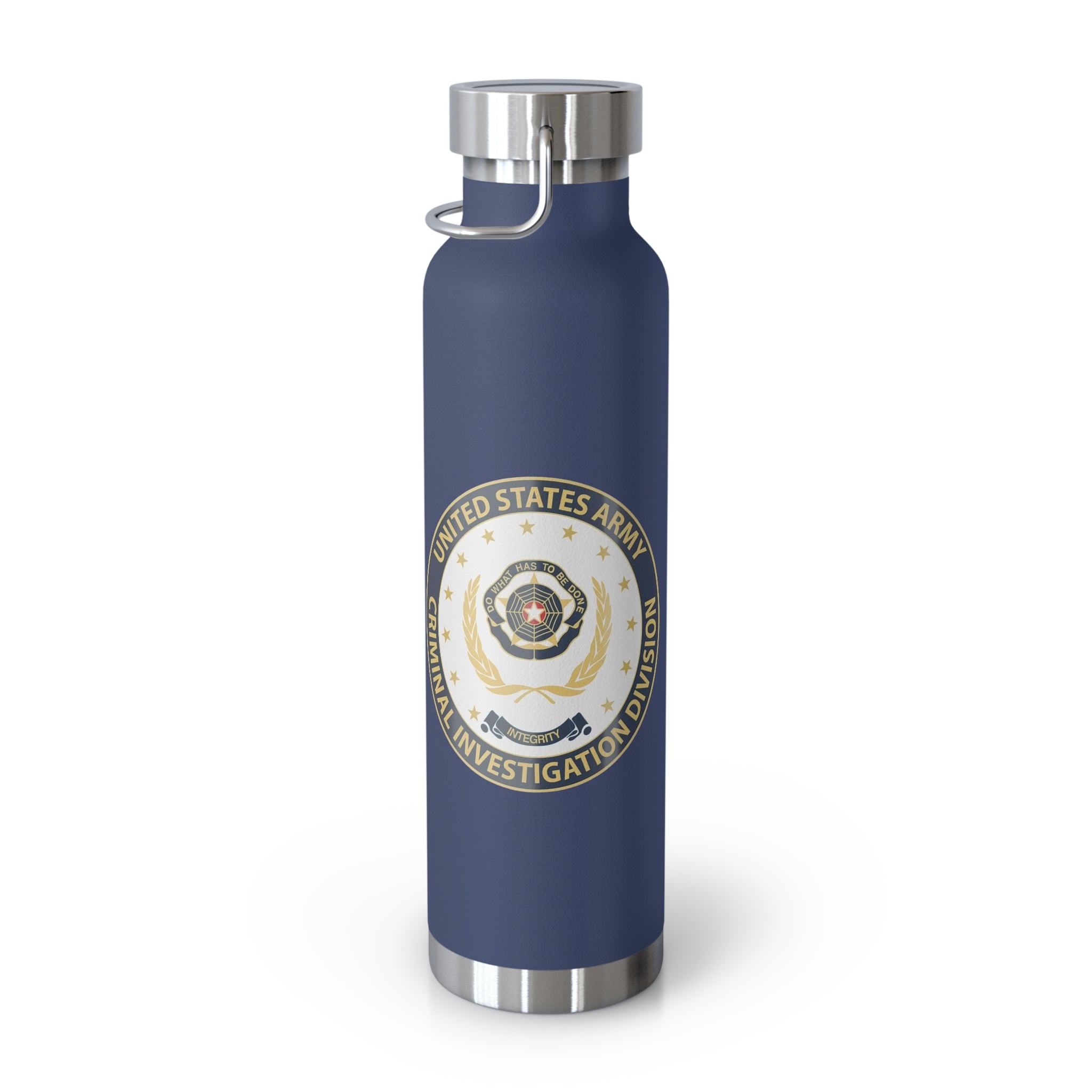 Army CID Badge and Seal - Copper Vacuum Insulated Bottle, 22oz