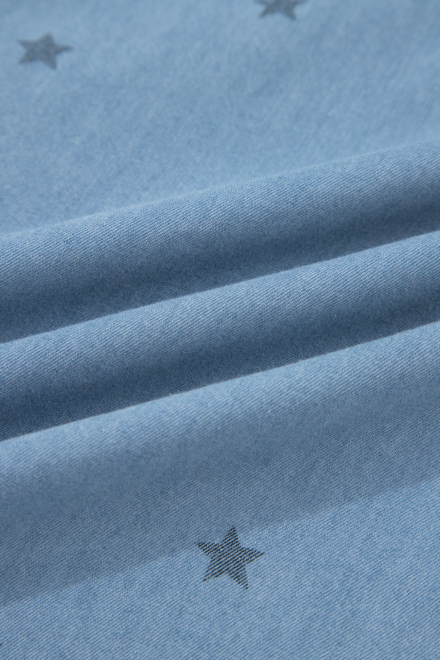Star Denim Double Chest Pocket Short Sleeve Shirt
