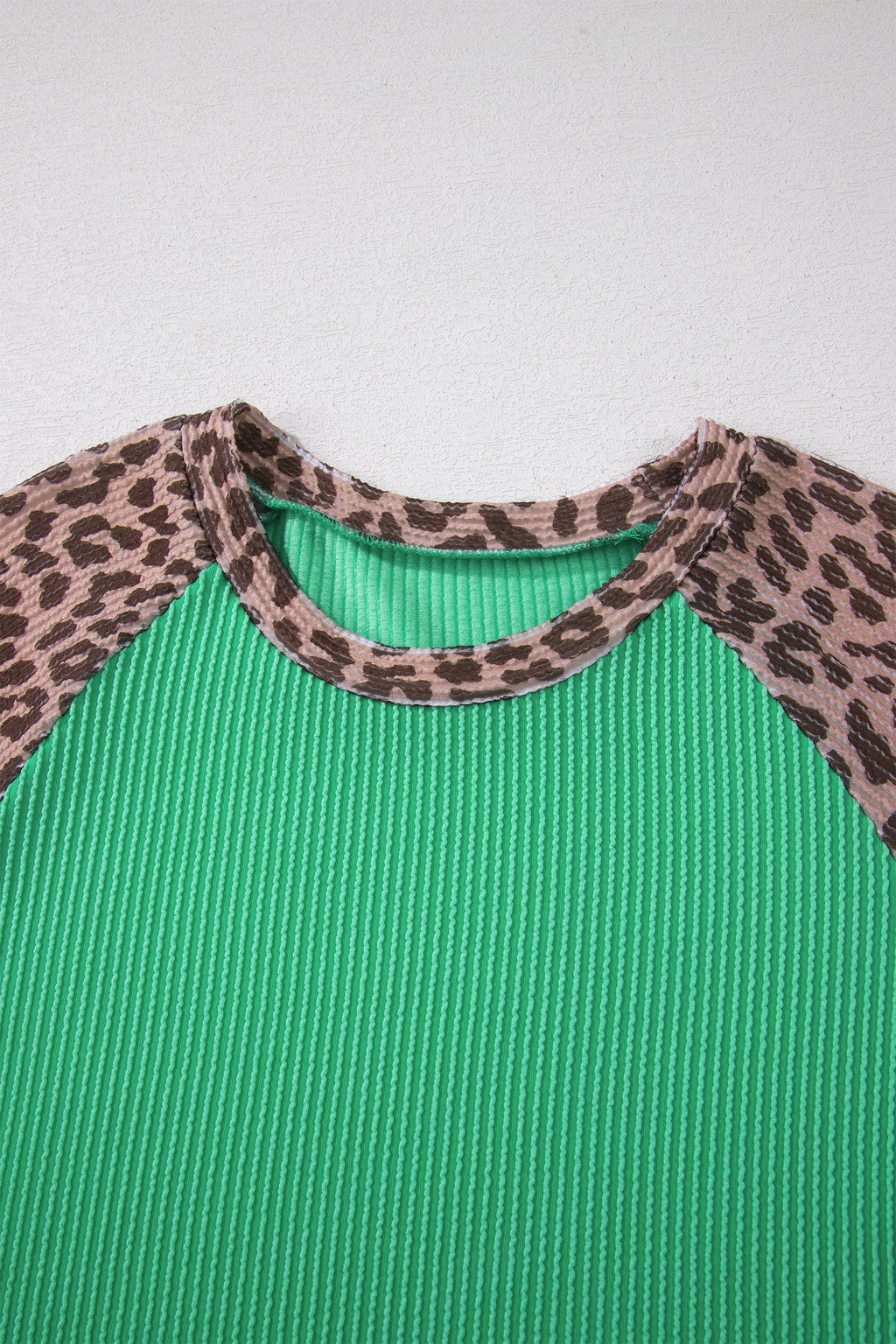 Leopard Colorblock Raglan Short Sleeve Tee