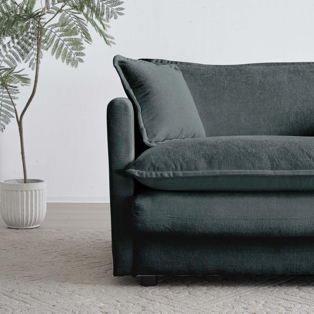 2 Seater Loveseat and Chair Set, 2 Piece Sofa & Chair Set, Loveseat and Accent Chair , 2-Piece Upholstered Chenille Sofa Living Room Couch Furniture(1+2 Seat ) ,Gray Chenille