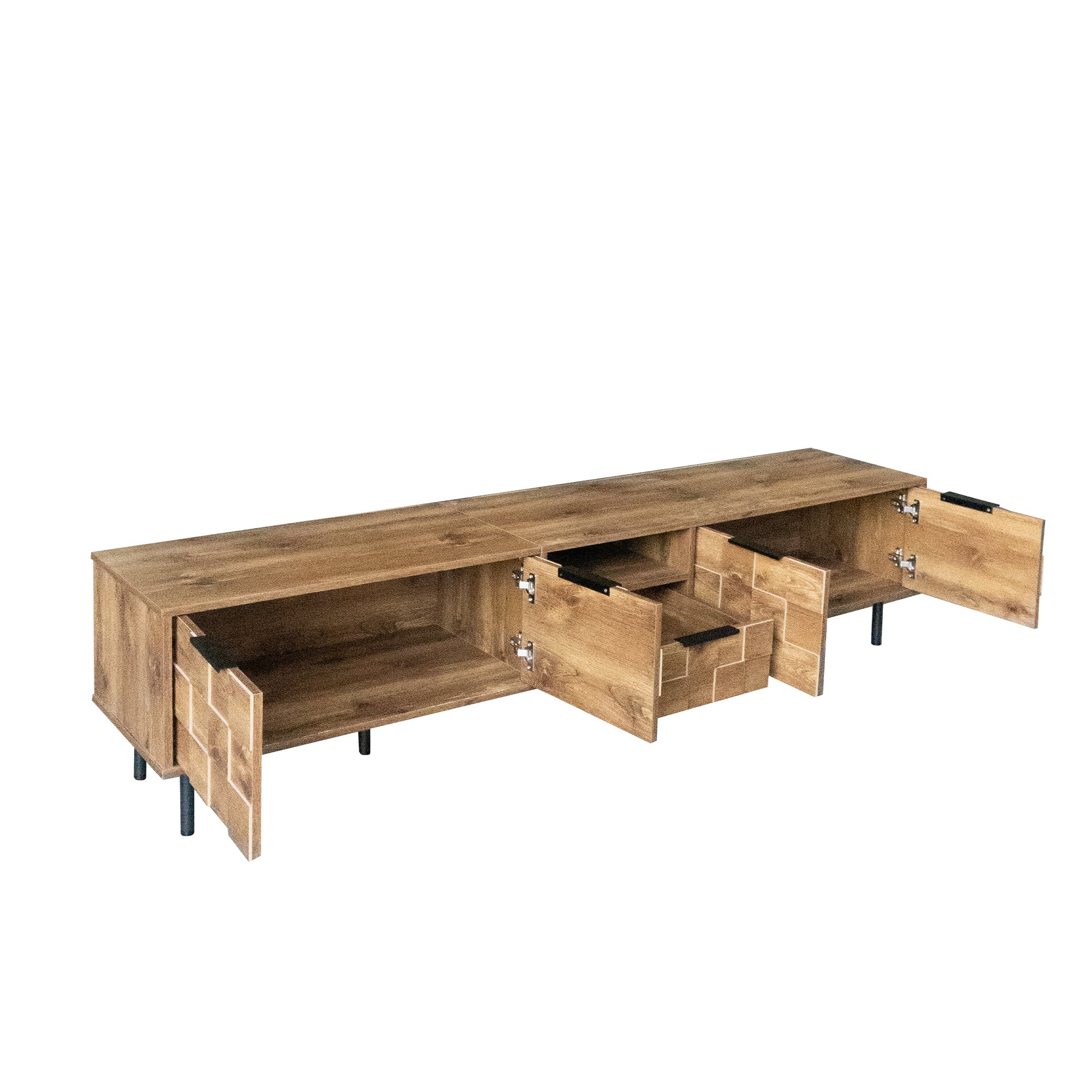 78' TV Stand for 85 75 65 Inch TV, TV Consoles for Living Room, Entertainment Center Wood TV Media with Storage