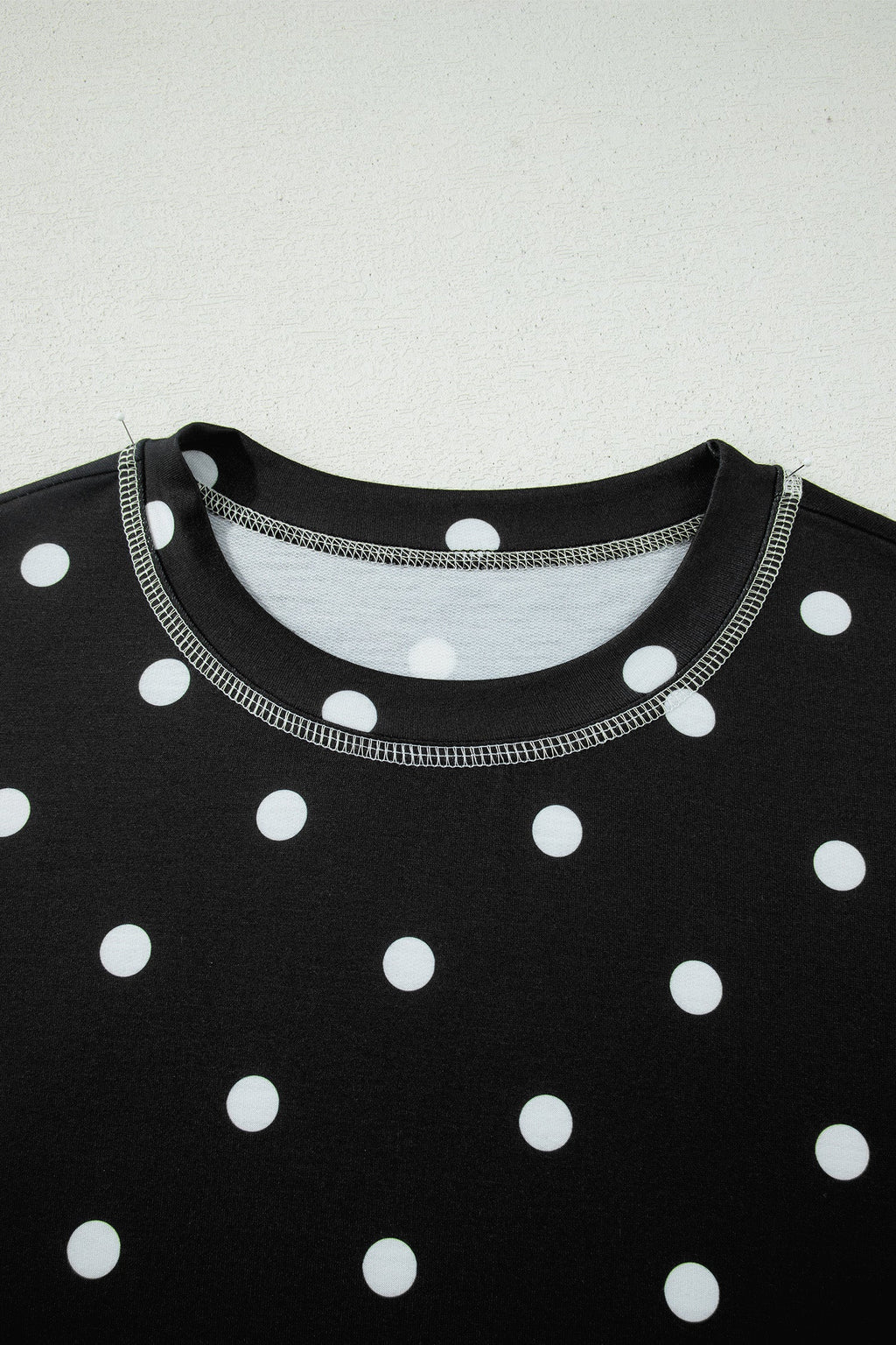 Polka Dot Loose Tee & Drawstring Shorts Set