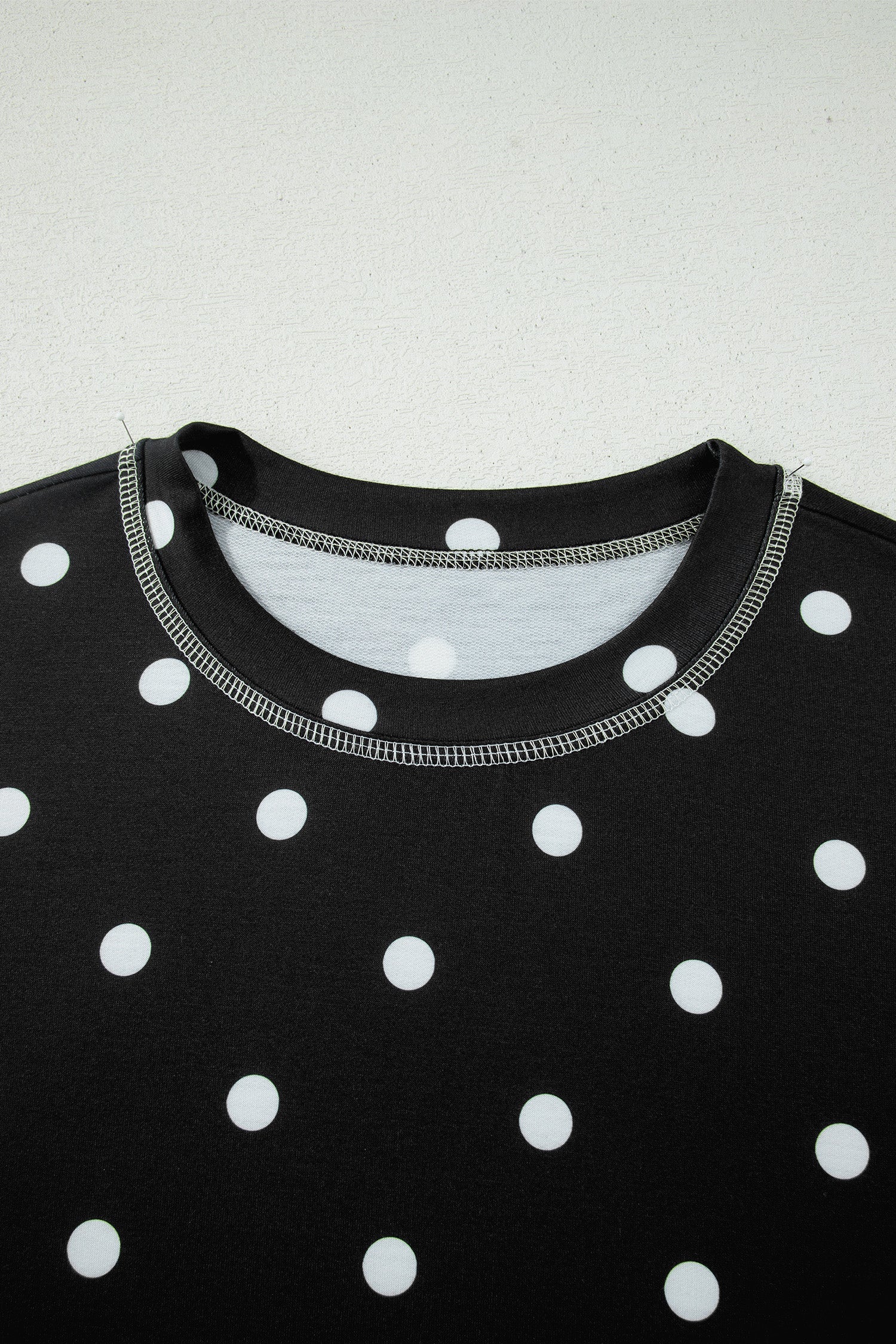 Polka Dot Loose Tee & Drawstring Shorts Set