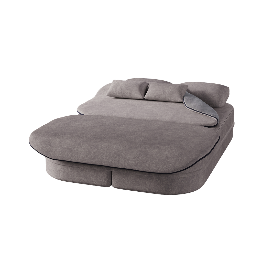 75''2-in-1 Foldable Sofa,Convertible Sleeper Foam Sofa Bed with Multi Functional Blanket, Chenille Floor folding sofa bed,  Floor Sofa Lounge Sofa for Living Room Bedroom Lounge Studio