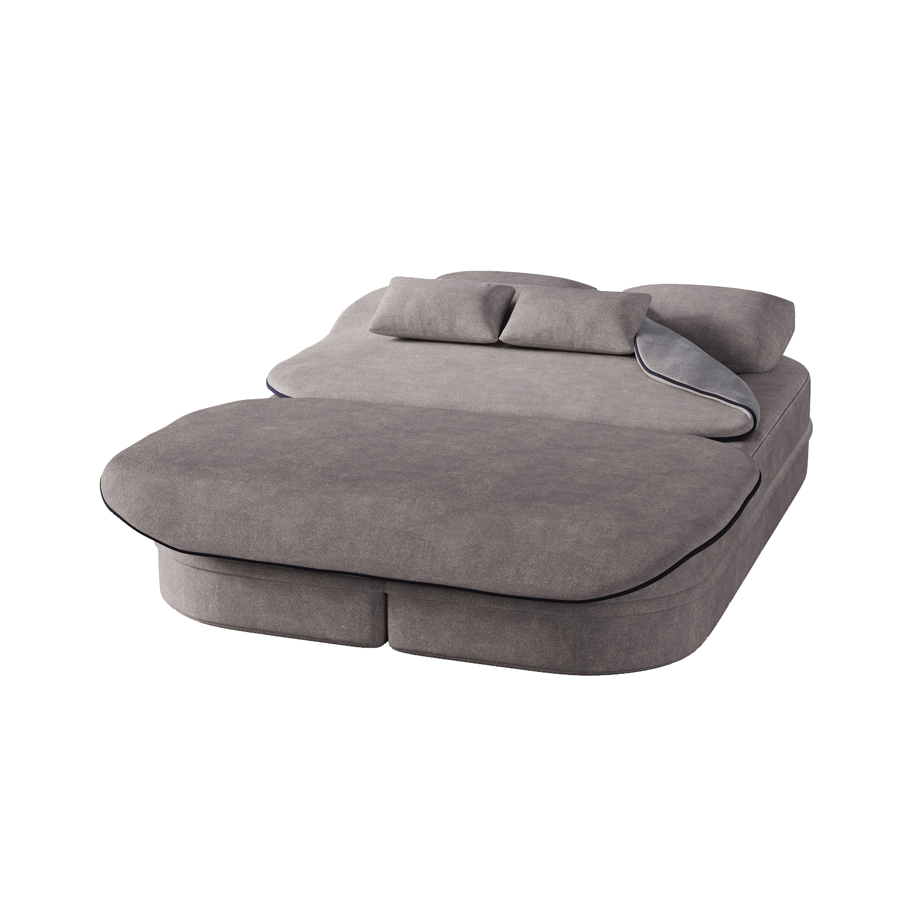 75''2-in-1 Foldable Sofa,Convertible Sleeper Foam Sofa Bed with Multi Functional Blanket, Chenille Floor folding sofa bed,  Floor Sofa Lounge Sofa for Living Room Bedroom Lounge Studio