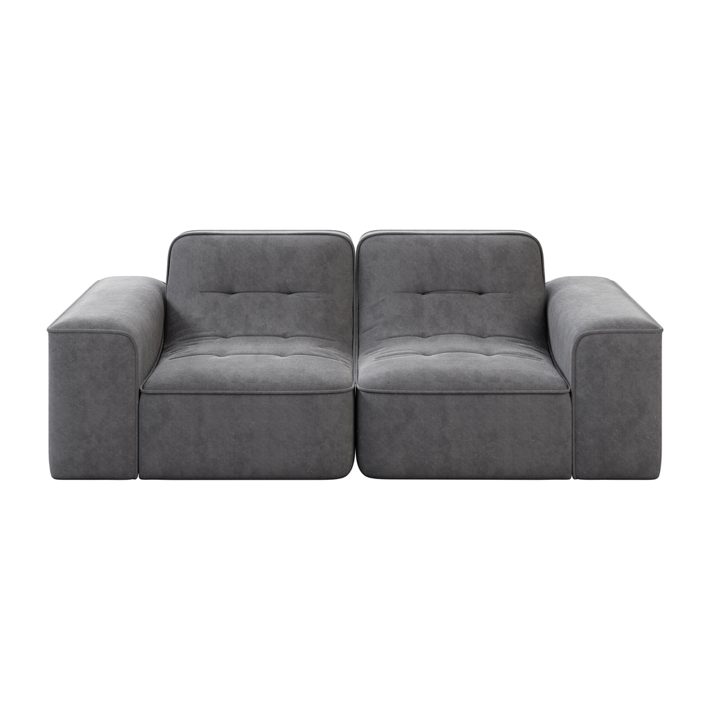 83.6' Modular Sectional 3-Seater Sofa with Tufted Design,Modern Sparkling Chenille Sofa,Deep Seat Couch for Living Room,Apartment, Office,Studio