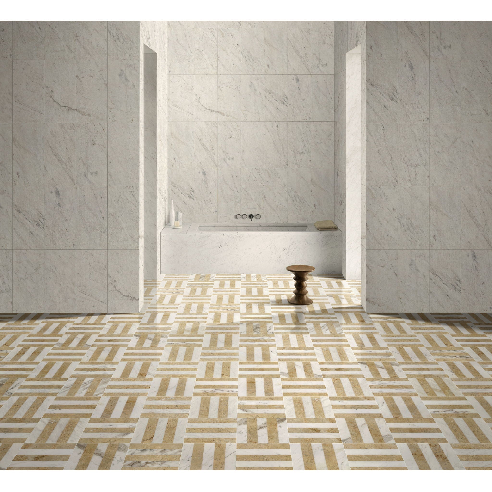Elegant Waterjet Polished Marble Tile For Floor And Wall