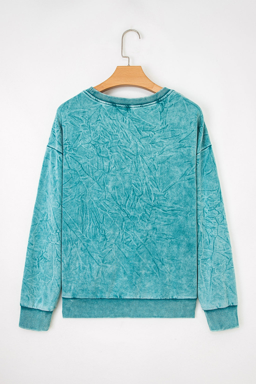 Saved by Grace Embroidered Mineral Wash Loose Sweatshirt