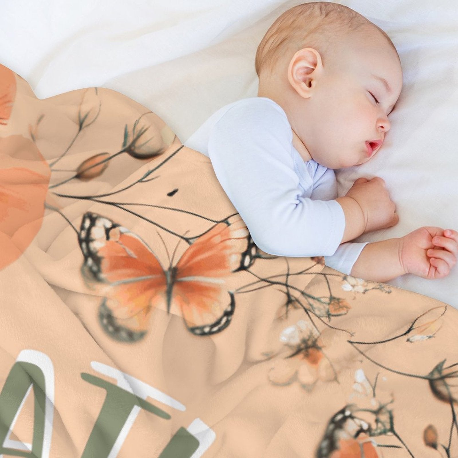 Gather Here with Grateful Hearts Orange Flannel Throw Blanket - 40"×50"