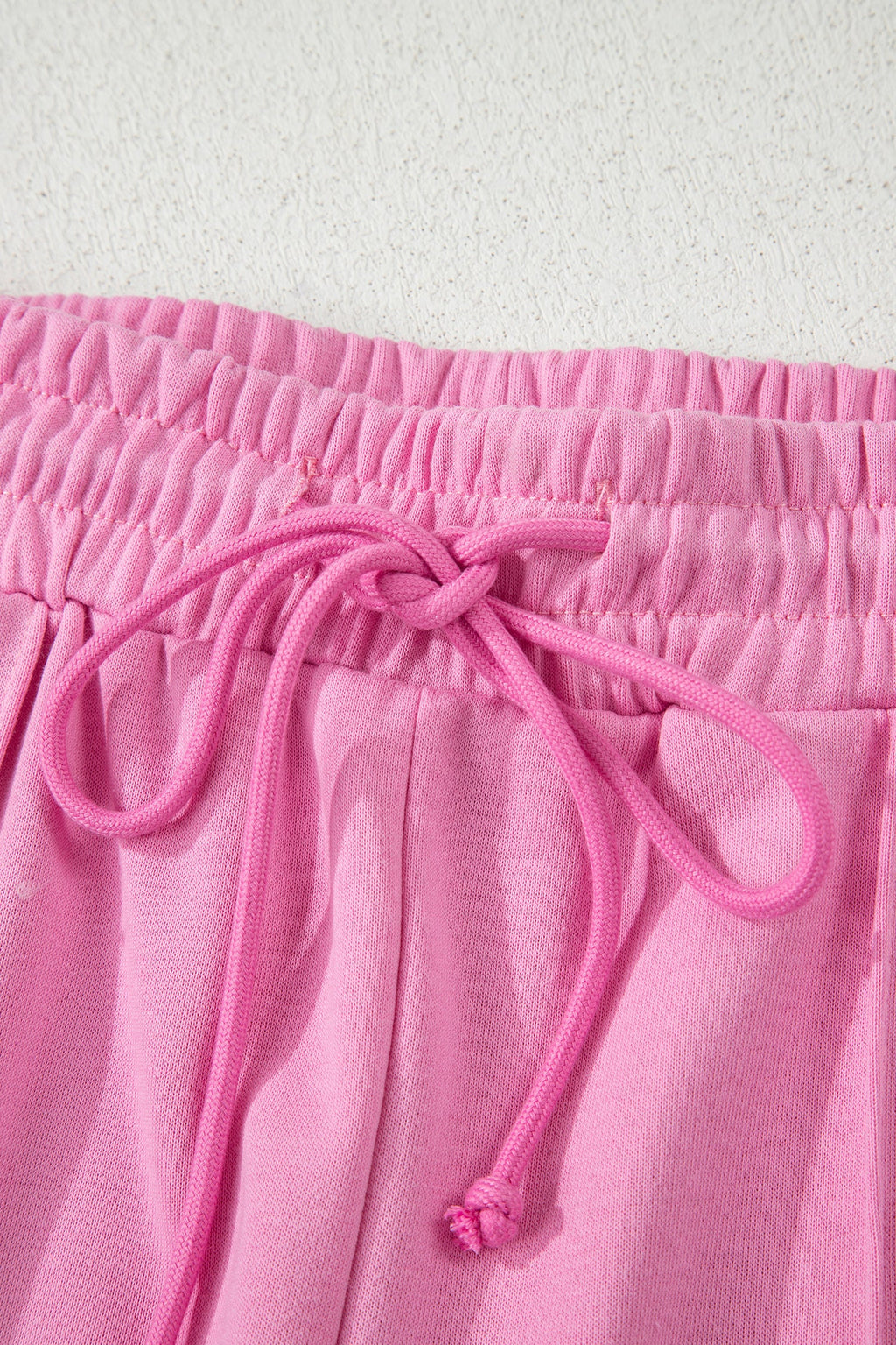 Solid V-Neck Pullover and Drawstring Sweatpants Set