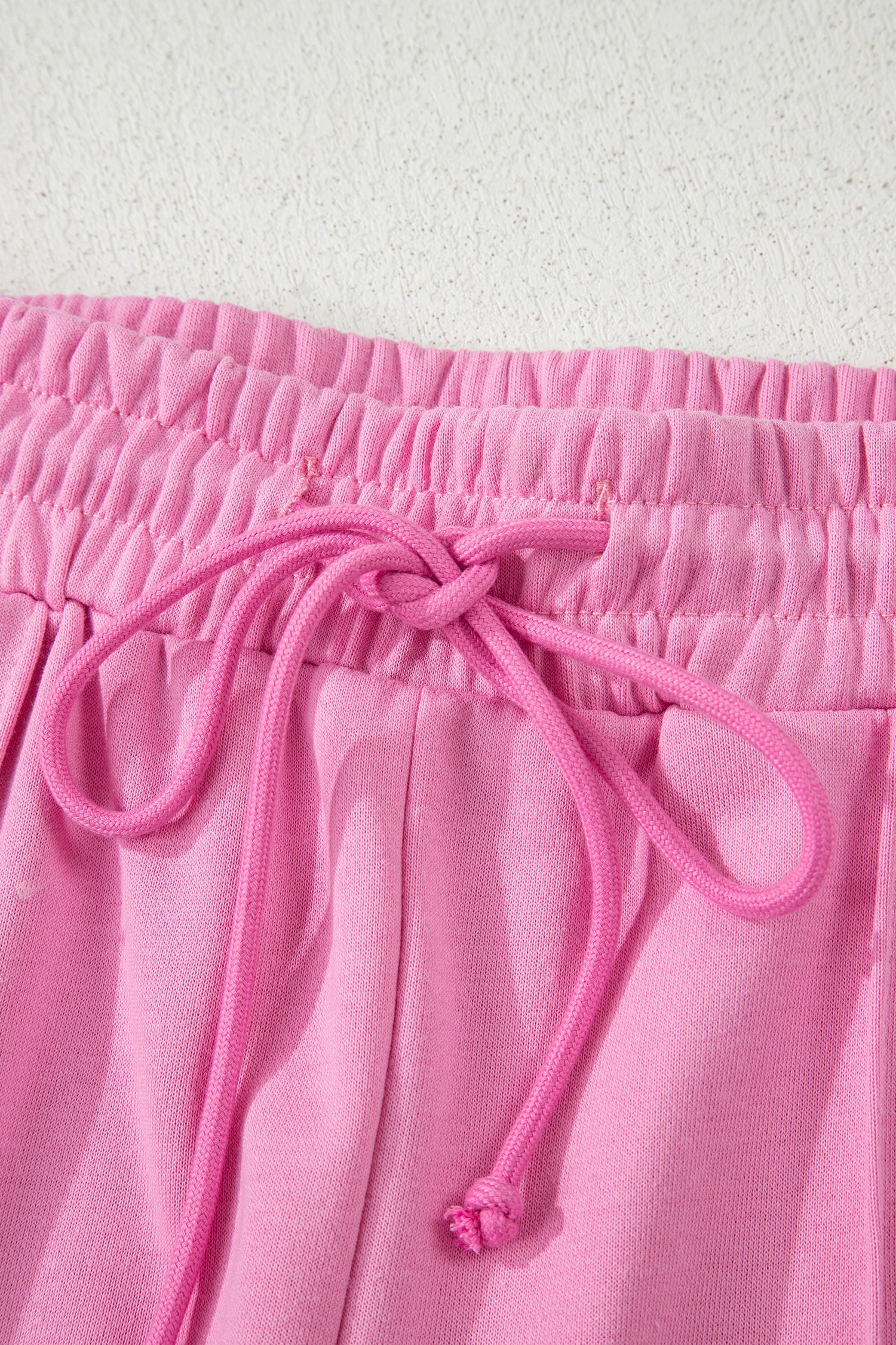 Solid V-Neck Pullover and Drawstring Sweatpants Set