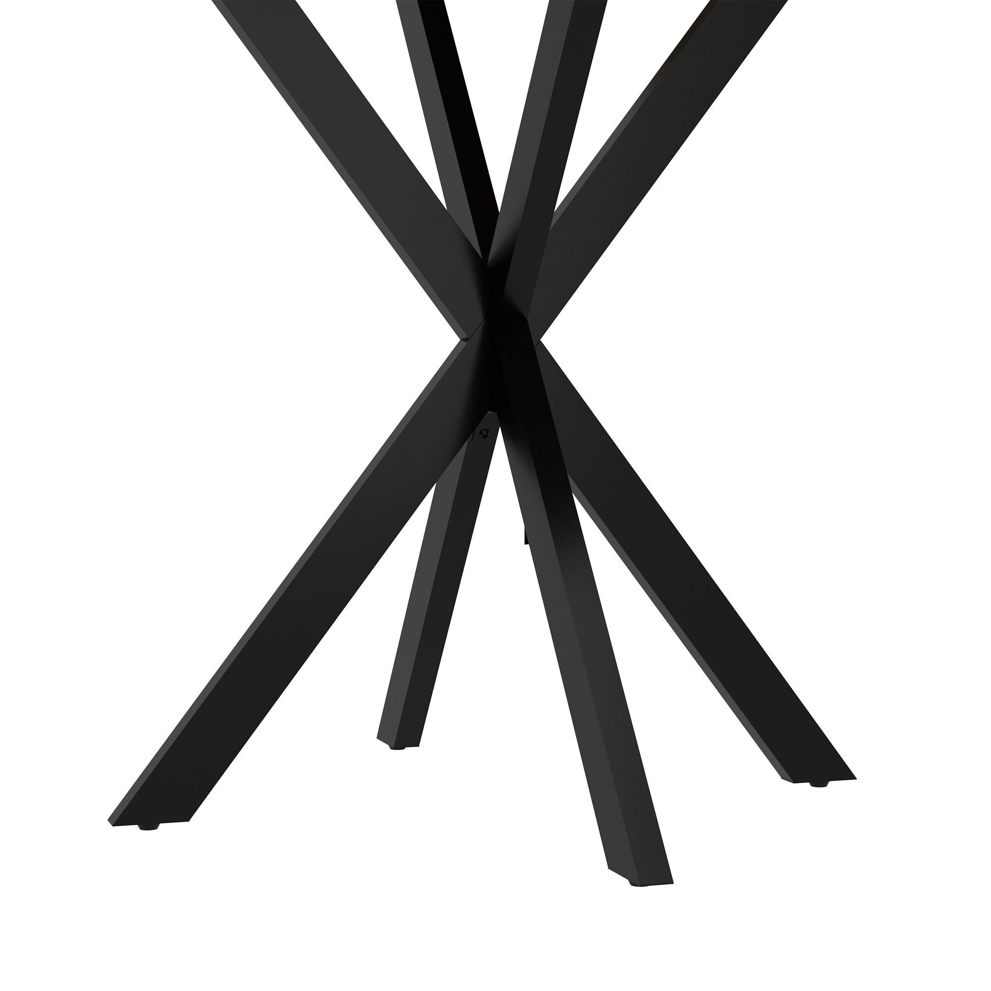 31.5 Inch Round Dining Table, Small Circle Kitchen Table with Metal Black Legs for 2-4 people,Modern Dining Room Table, Brown (only table)