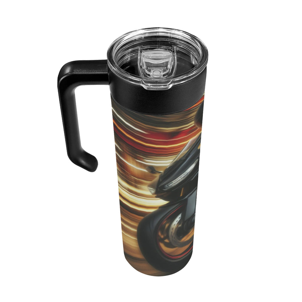 Speeding Motorcycle 20oz Insulated Water Bottle with Screw On Handle