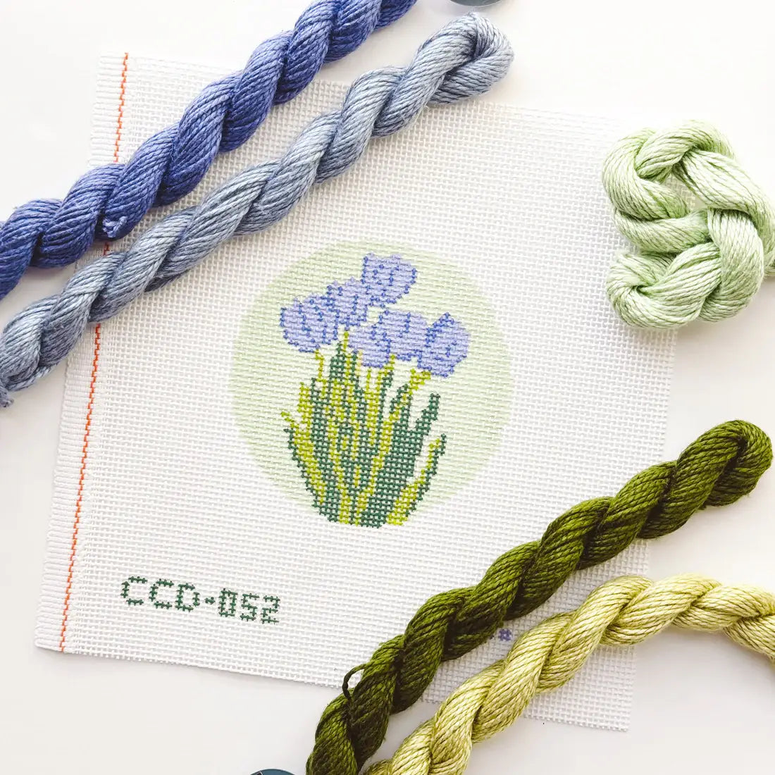 Cotswold Co Designs - Floral Needlepoint Canvas, Needlepoint Ornament Canvas