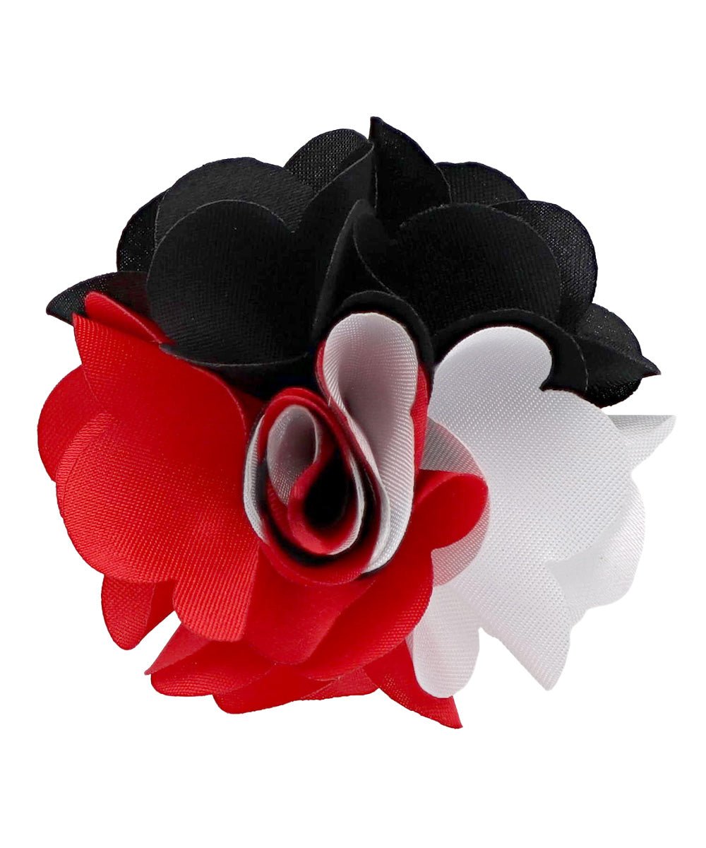 Vittorio Vico Unisex Two Tone Satin Flower Lapel Pin