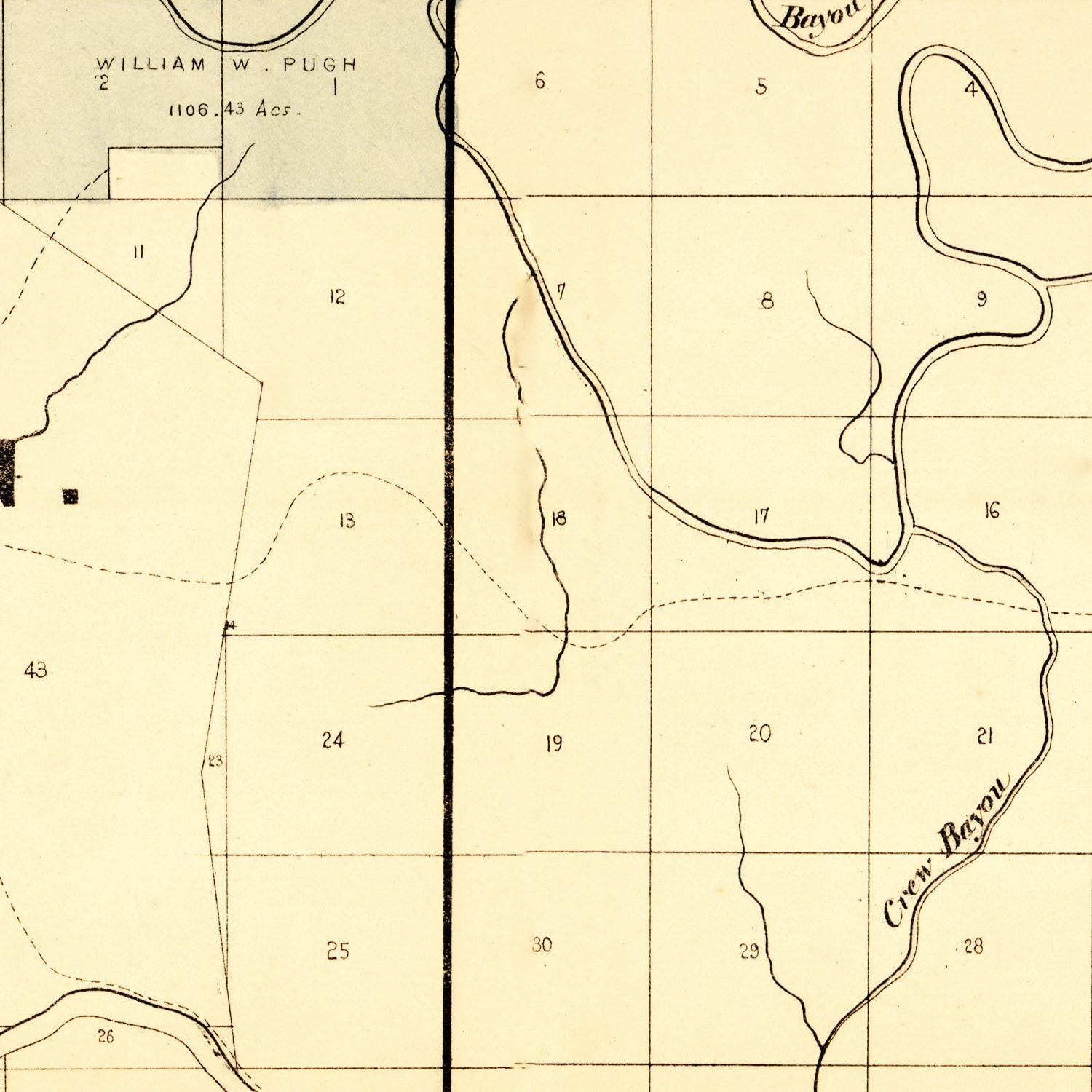 Vintage Map of Caldwell Parish, Louisiana 1860