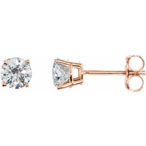 14K Rose Gold 1 1/2 CTW Natural Diamond Earrings
