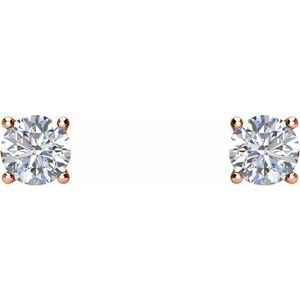 14K Rose Gold 1/5 CTW Natural Diamond Stud Earrings – image 2