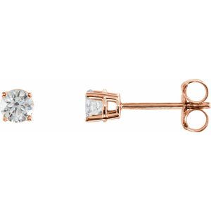 14K Rose Gold 1/3 CTW Natural Diamond Earrings