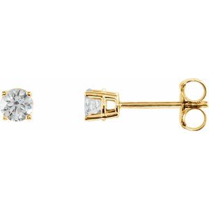 14K Yellow Gold 1/3 CTW Natural Diamond Earrings