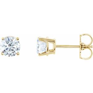 14K Yellow Gold 1 CTW Natural Diamond Earrings