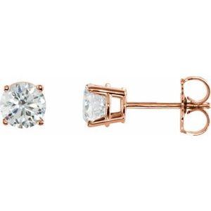 14K Rose Gold 4 CTW Lab-Grown Diamond Earrings