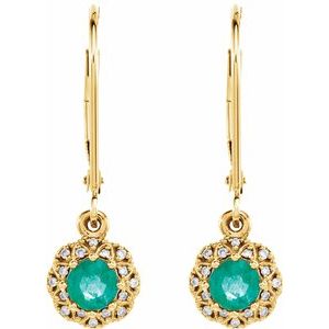 14K Yellow Gold 4 mm Round Vintage-Inspired Earring Mounting – image 2