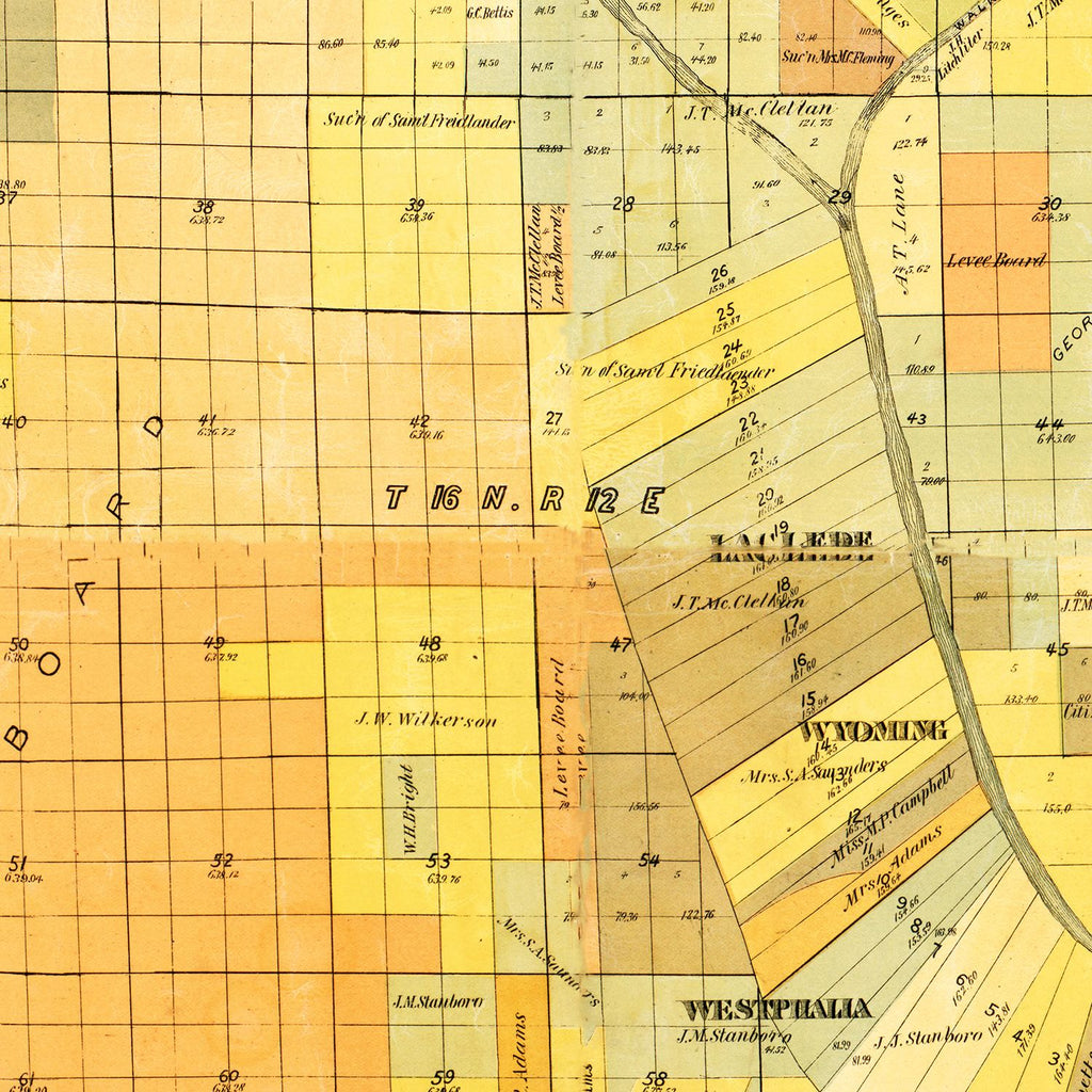 Vintage Map of Madison Parish, Louisiana 1891