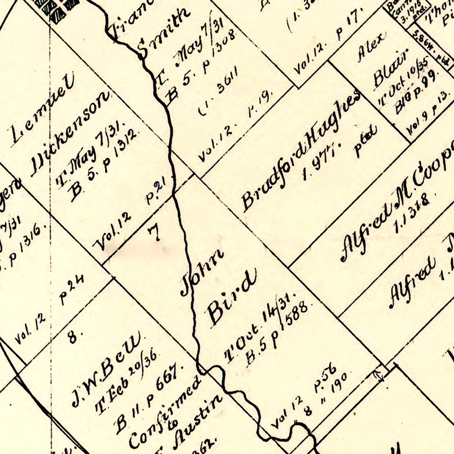 Vintage Map of Burleson County, Texas 1879