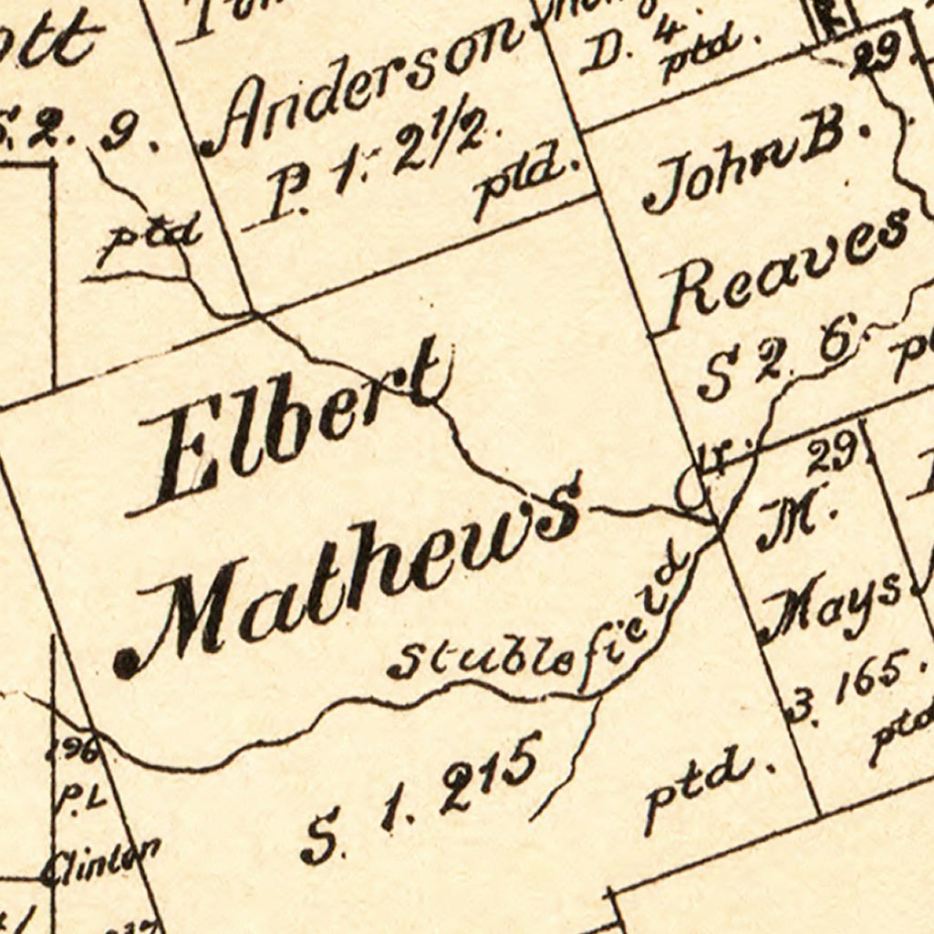 Vintage Map of Camp County, Texas 1879
