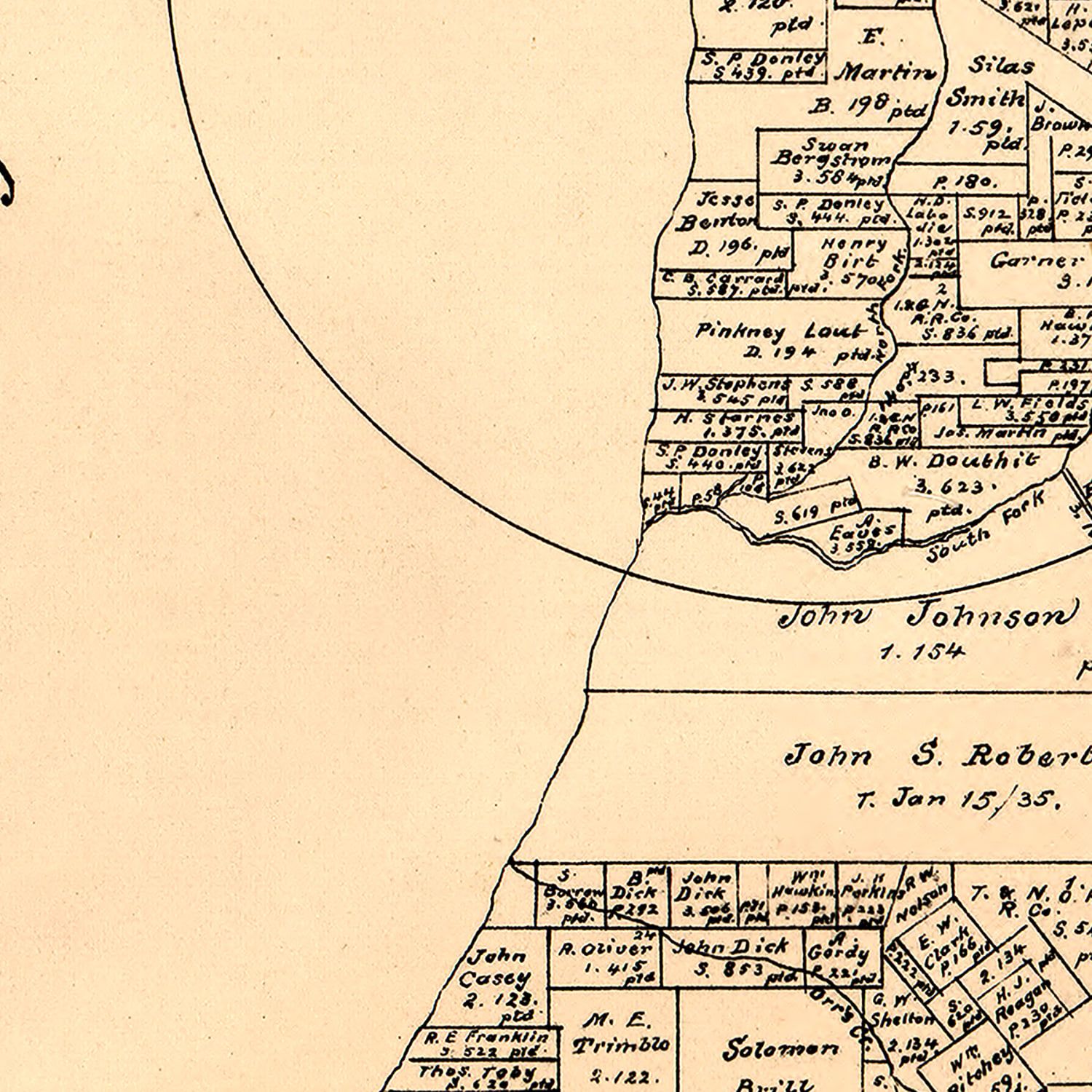 Vintage Map of Chambers County, Texas 1879