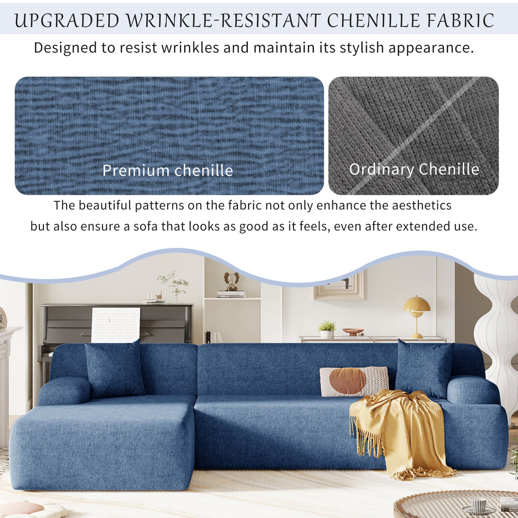 U_Style Modern Large L-Shape Modular Sectional Sofa for Living Room, Bedroom, Salon, 2 Piece Free Combination, Simplified Style(old sku:WY000356AAC)