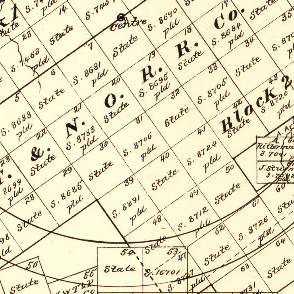 Vintage Map of Dimmit County, Texas 1879