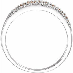 14K Rose Gold-Plated 14K White 1/4 CTW Natural Diamond Ring