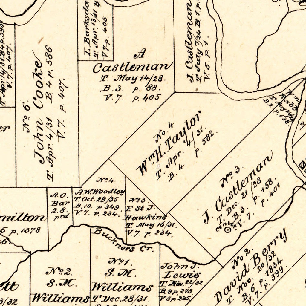 Vintage Map of Fayette County, Texas 1879