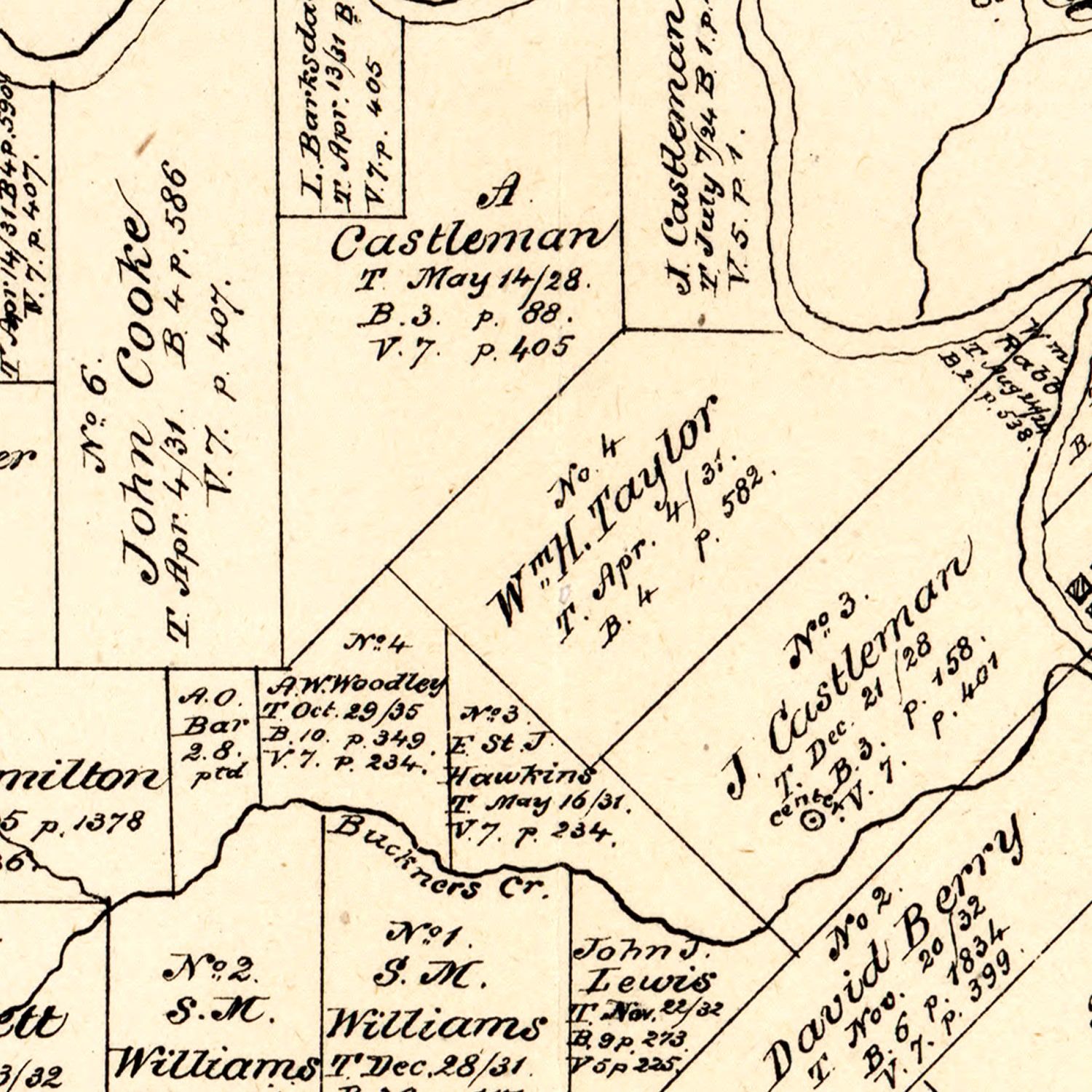 Vintage Map of Fayette County, Texas 1879