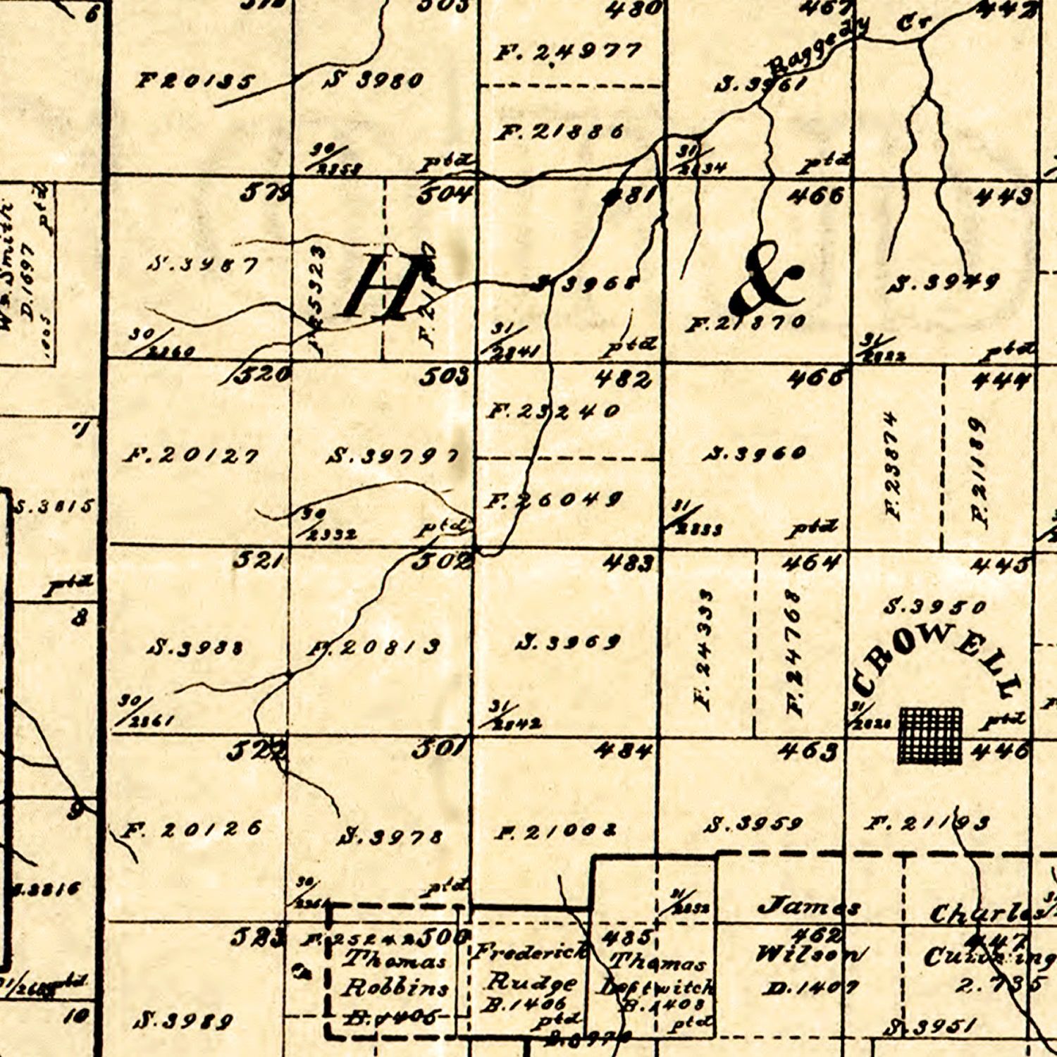 Vintage Map of Foard County, Texas 1891