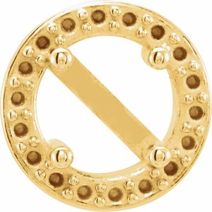 14K Yellow Gold 4.5 mm Round Halo-Style Earring Mounting