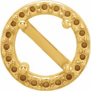14K Yellow Gold 5.2 mm Round Halo-Style Earring Mounting