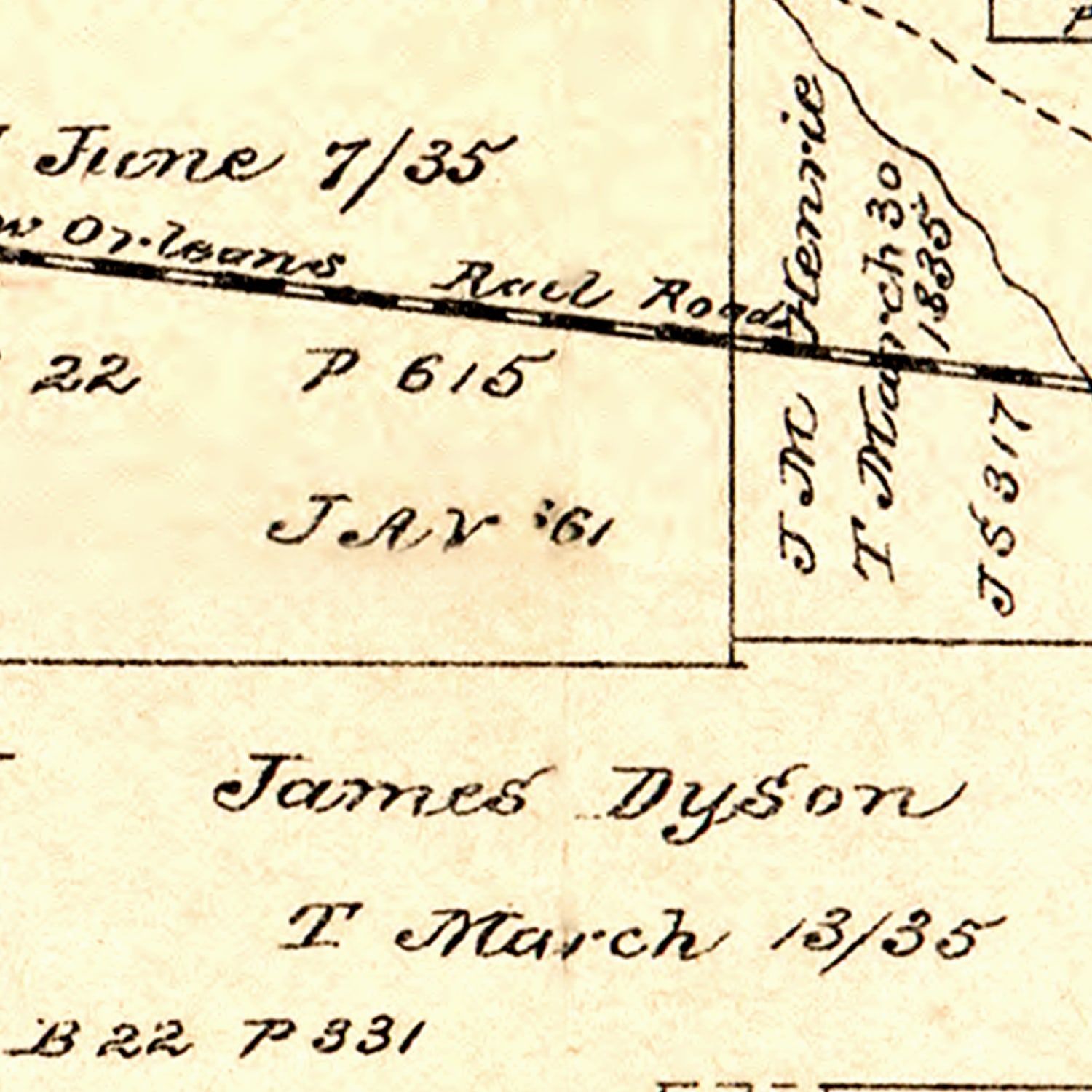 Vintage Map of Orange County, Texas 1880